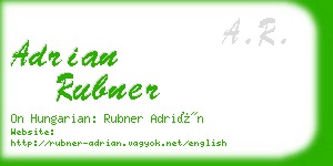 adrian rubner business card